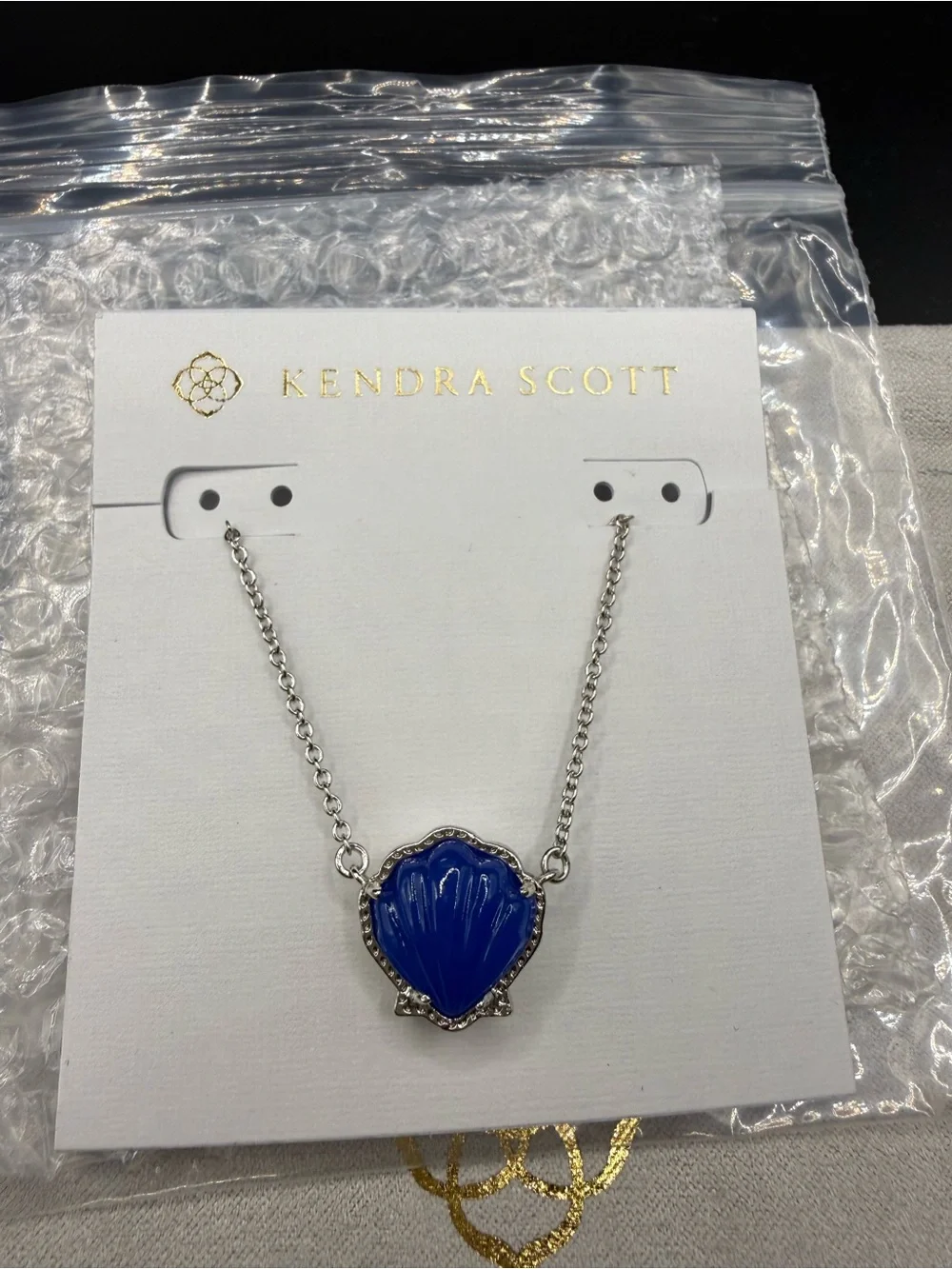 Kendra Scott Royal Blue Shell Pendant Necklace